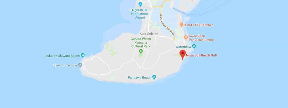 nusa dua restaurants | nusa dua beach grill | location