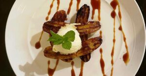 grilled banana ice cream | nusa dua beach grill